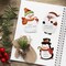 Wrapables Snowmen, Santa, and Penguin Christmas Sticky Notes, Adhesive Winter Holiday Memo Notepads for Home, Office, Work (Set of 12)